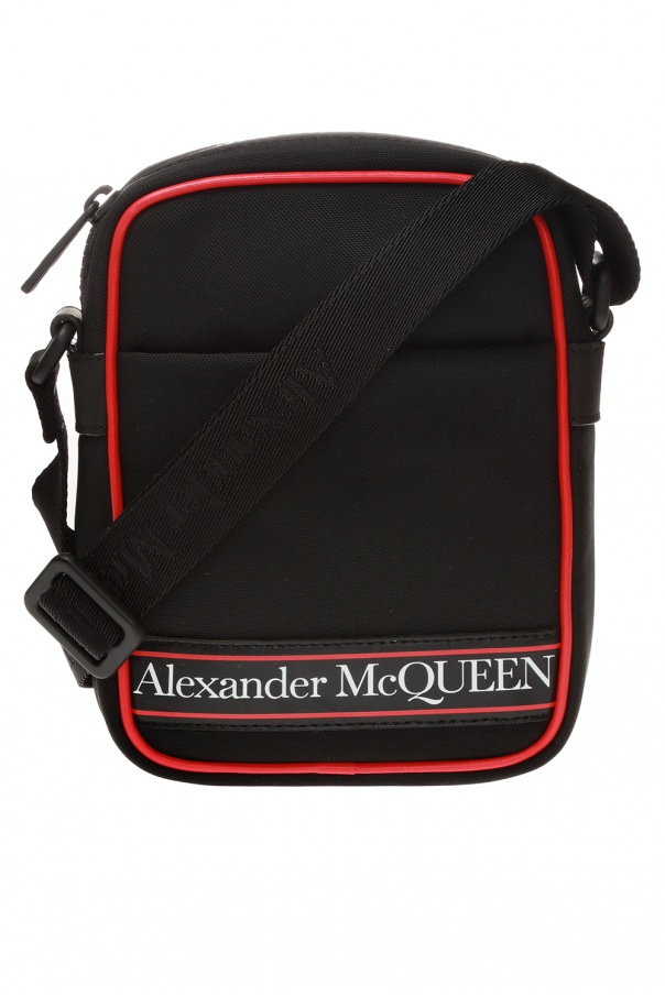 Alexander McQueen Alexander McQueen logo-embroidered cotton T-shirt Schwarz